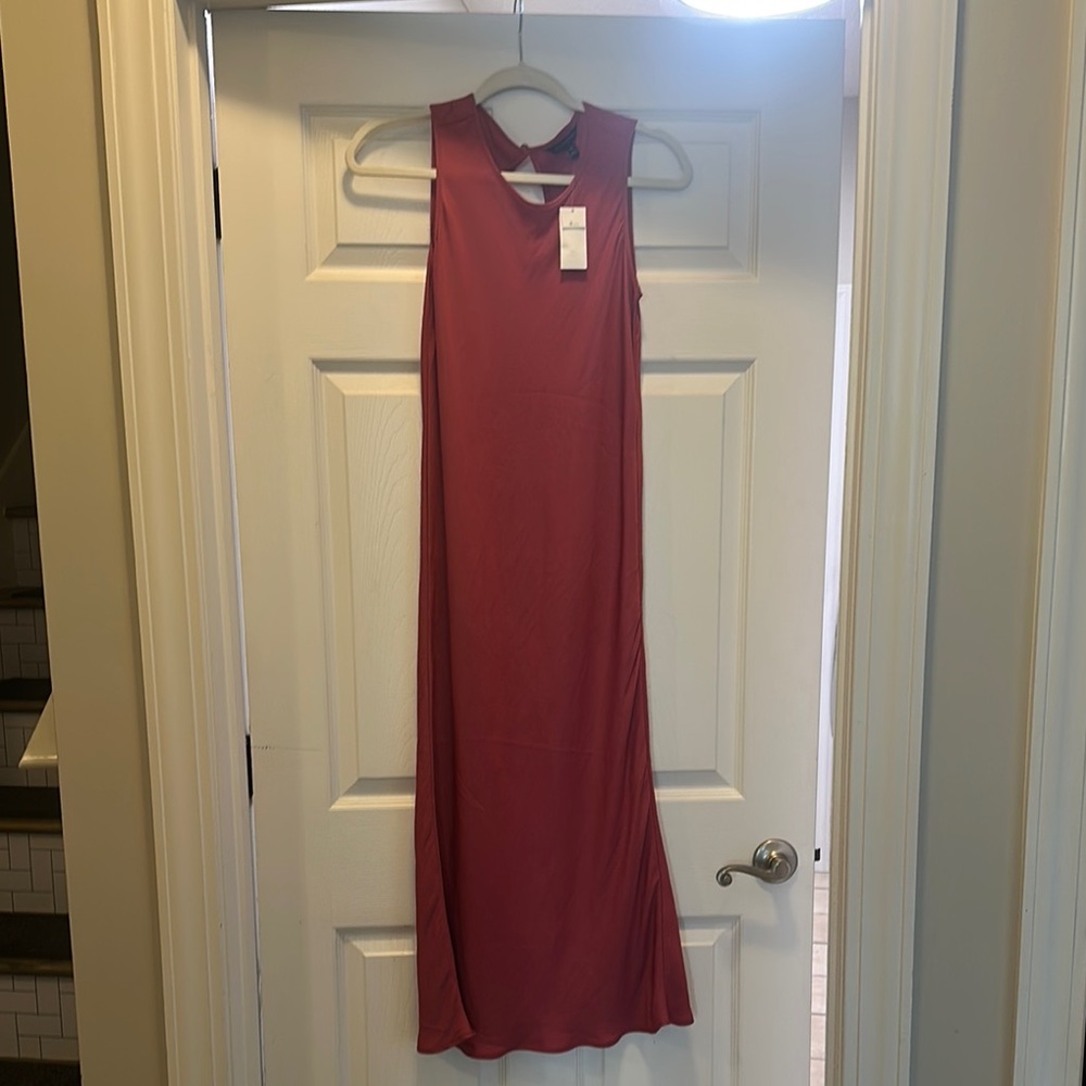 Banana Republic Red Sleeveless Scoop Neck Sheath Dress